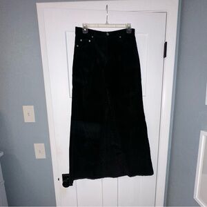 Women's Lazer Jeans Black Corduroy Maxi Skirt - Size 7